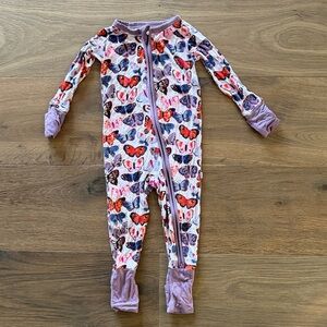 Little Sleepies Butterfly kisses zippie